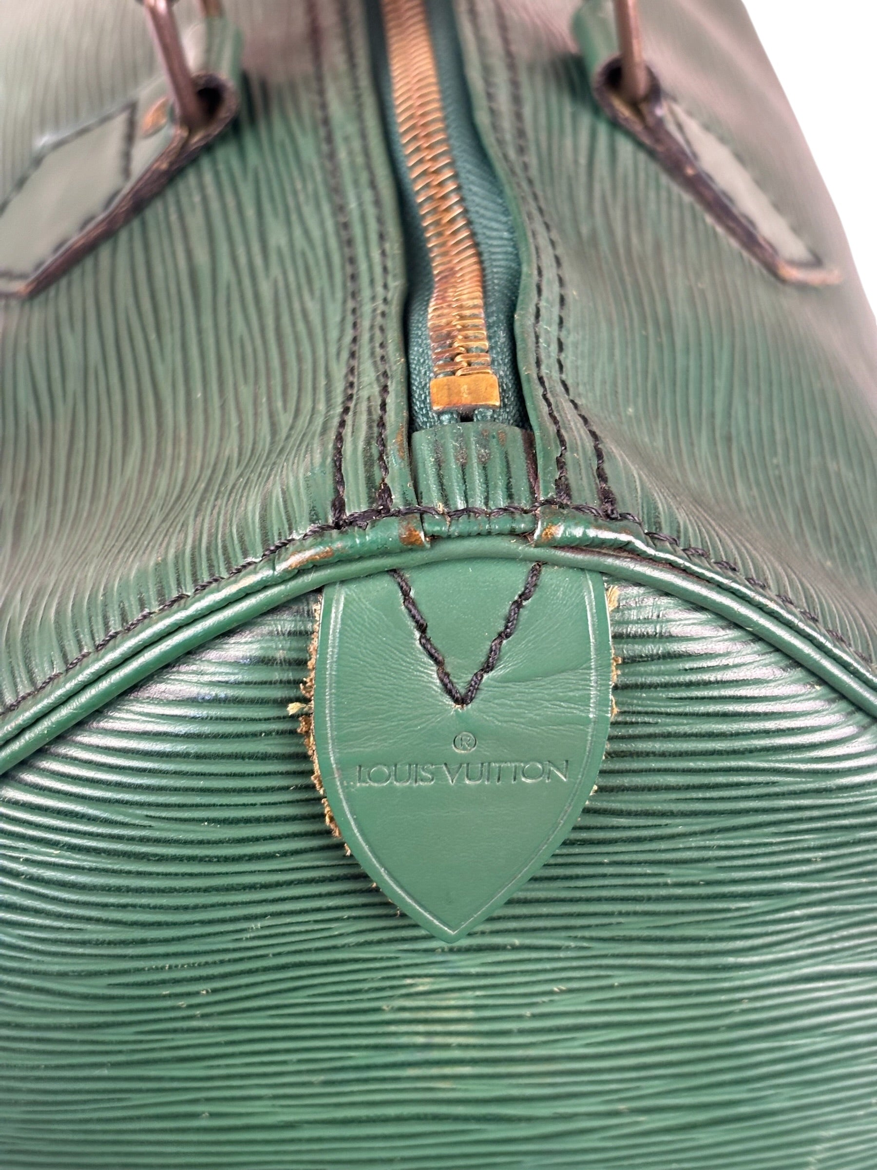 Louis Vuitton Vintage Green Epi Speedy 35