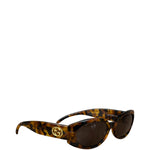 Gucci Vintage GG Havana Thick  Rounded Oval Sunglasses RX 2400/S