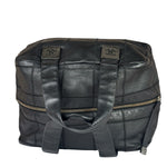 Chanel Black Quilted Leather Chocolate Bar Bowling Handbag