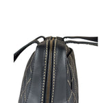 Chanel Vintage Black Leather Wild Stitch Bowler Handbag 2001