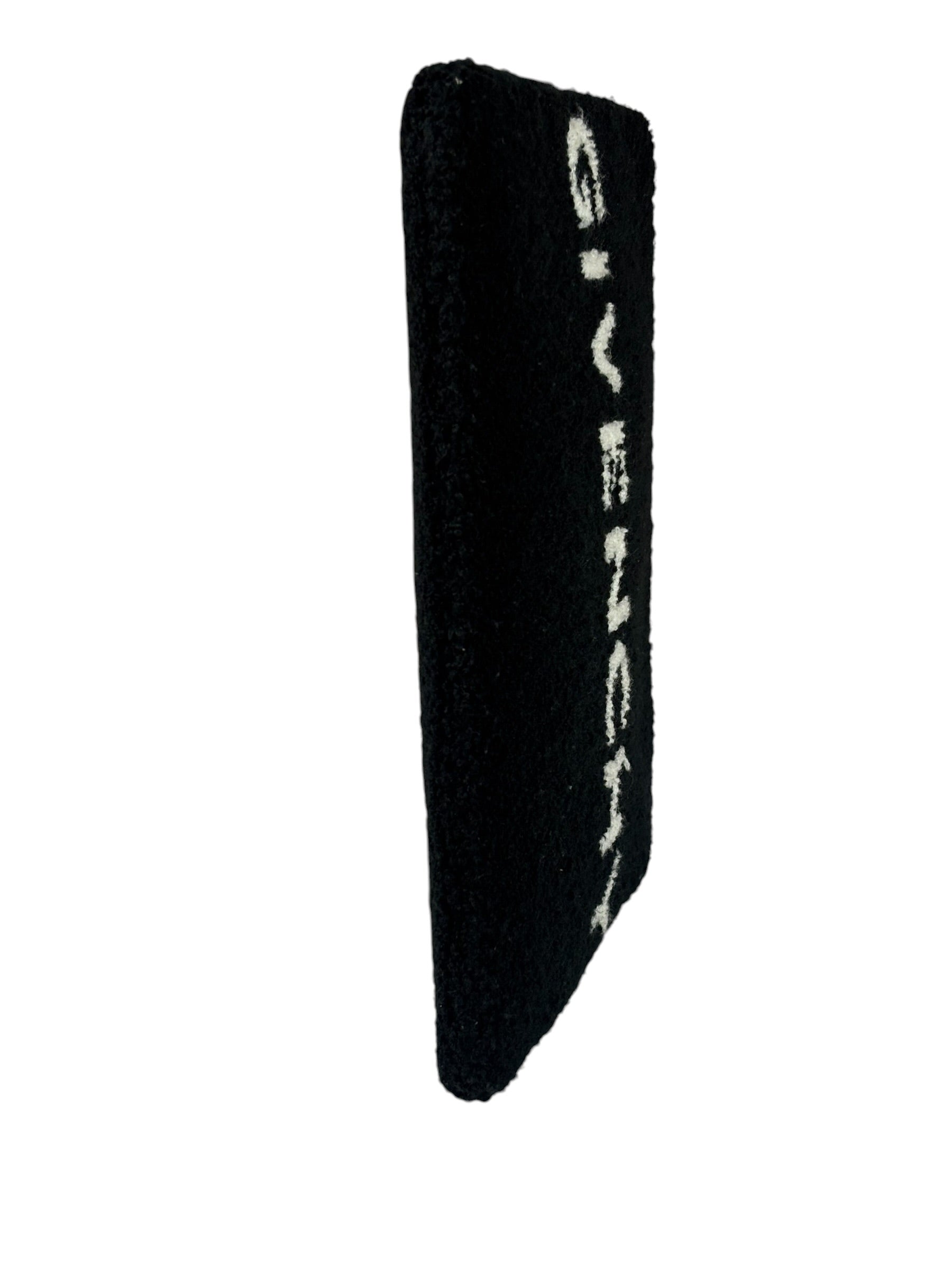 Givenchy Black Wool/Leather Trim Pouch