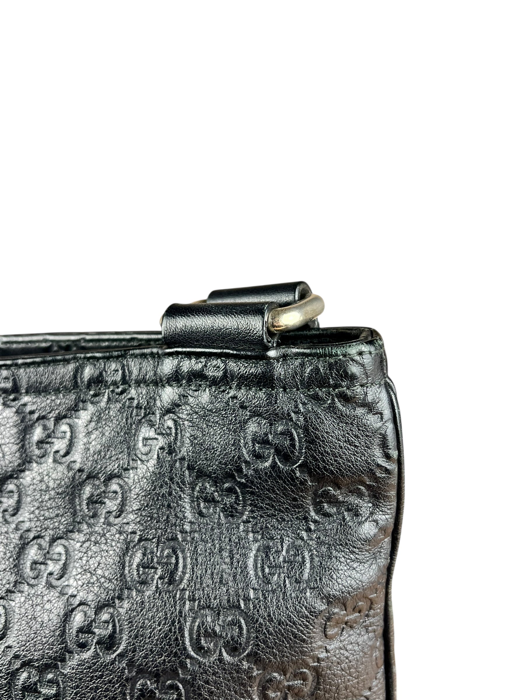 Gucci GG Black Leather Crossbody Bag