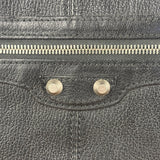 Balenciaga Black Leather Moto City Clutch Pouch