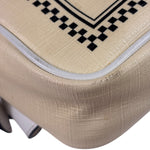 Versace Pastel Yellow Leather Logo Print Belt Bag