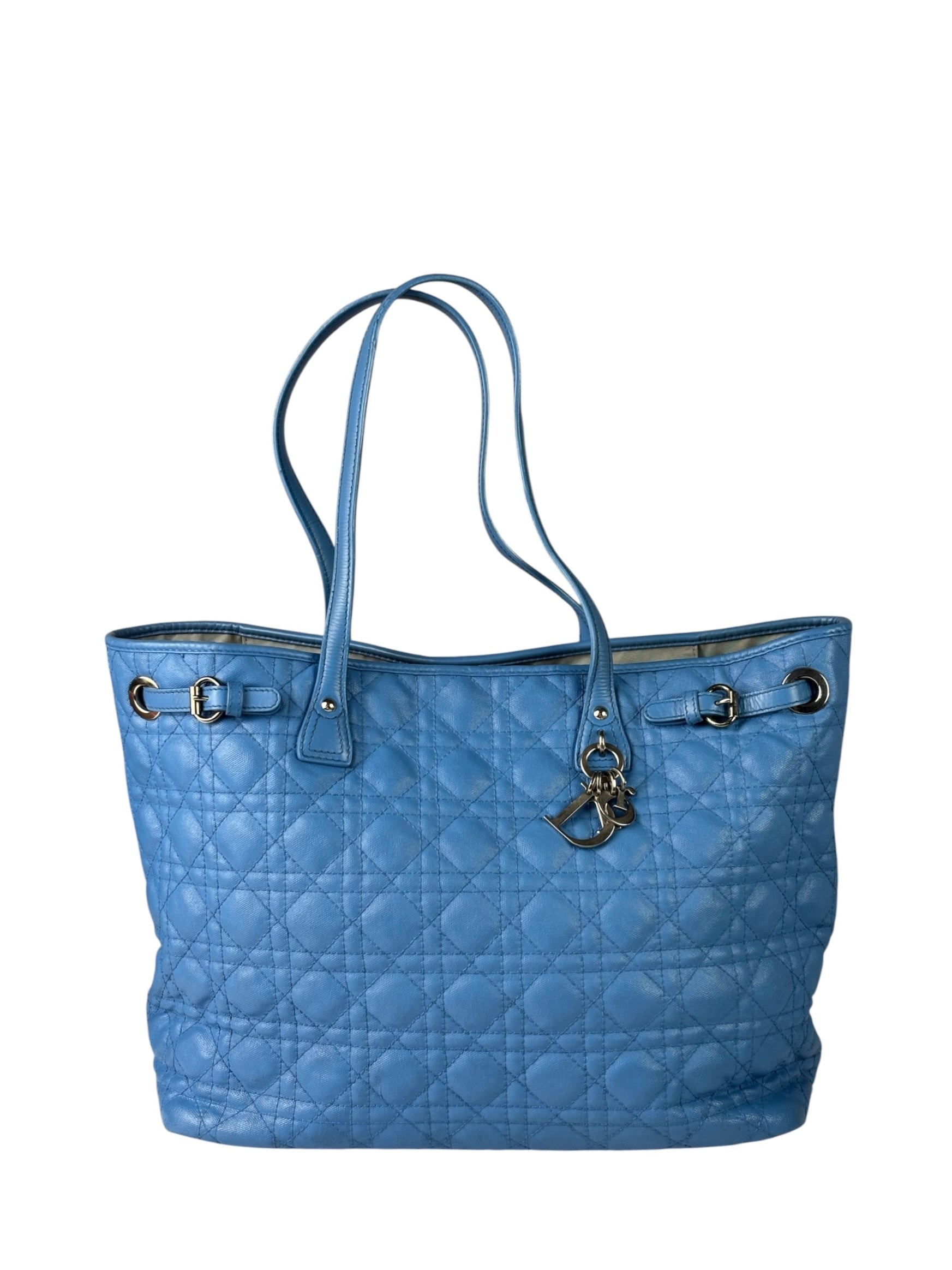 Christian Dior Blue Leather Panarea Tote