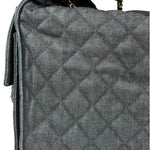 Chanel Navy Quilted Denim/Leather Trim 25 Hobo Bag 2021