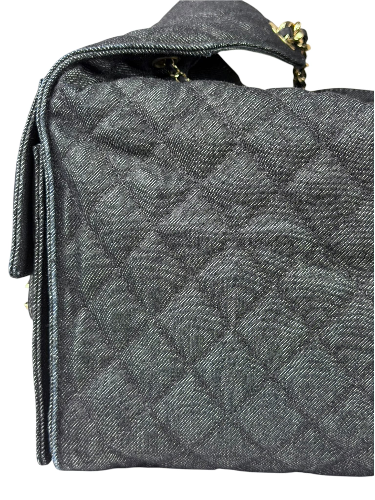 Chanel Navy Quilted Denim/Leather Trim 25 Hobo Bag 2021