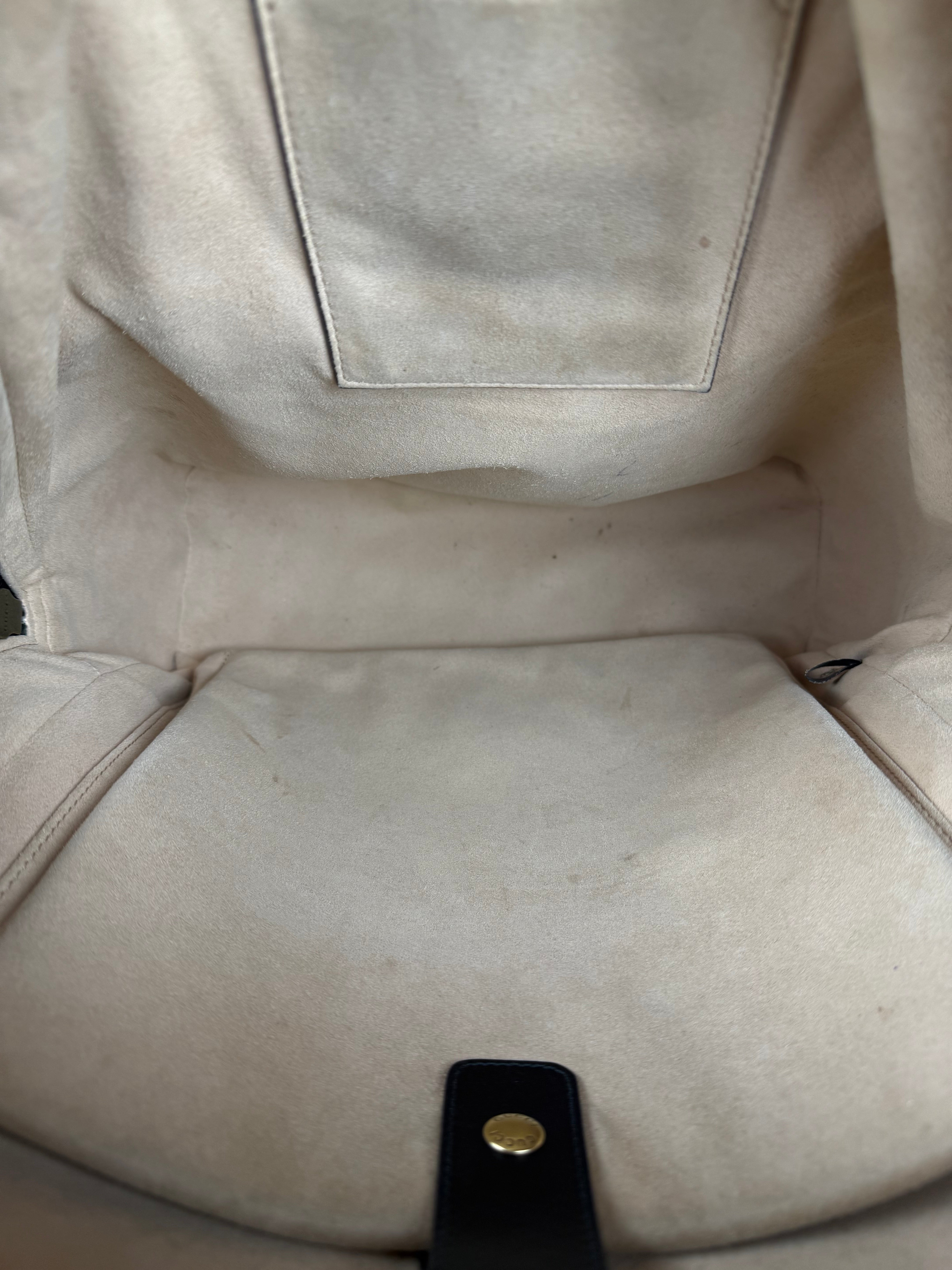 Gucci Black Chevron Leather Backpack