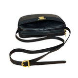 Salvatore Ferragamo Black Leather Vara Bow Crossbody Bag