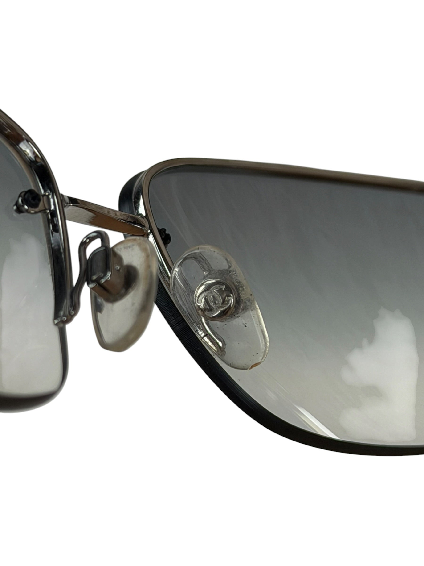 Chanel Vintage Rimless Shield Sunglasses 4117-B