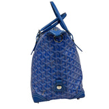 Goyard Blue Leather Goyardine Coated Canvas Shoulder Bag
