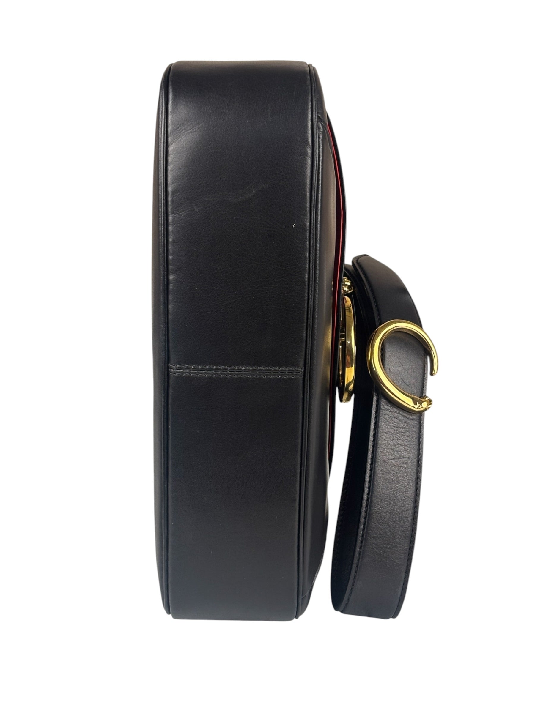 Cartier Must De Vintage Black Panthere Shoulder Bag