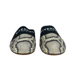 Givenchy Bedford Python-Embossed Leather Flat Mules