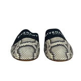 Givenchy Bedford Python-Embossed Leather Flat Mules