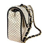 Chanel East West Beige Jersey Flap Bag 2002