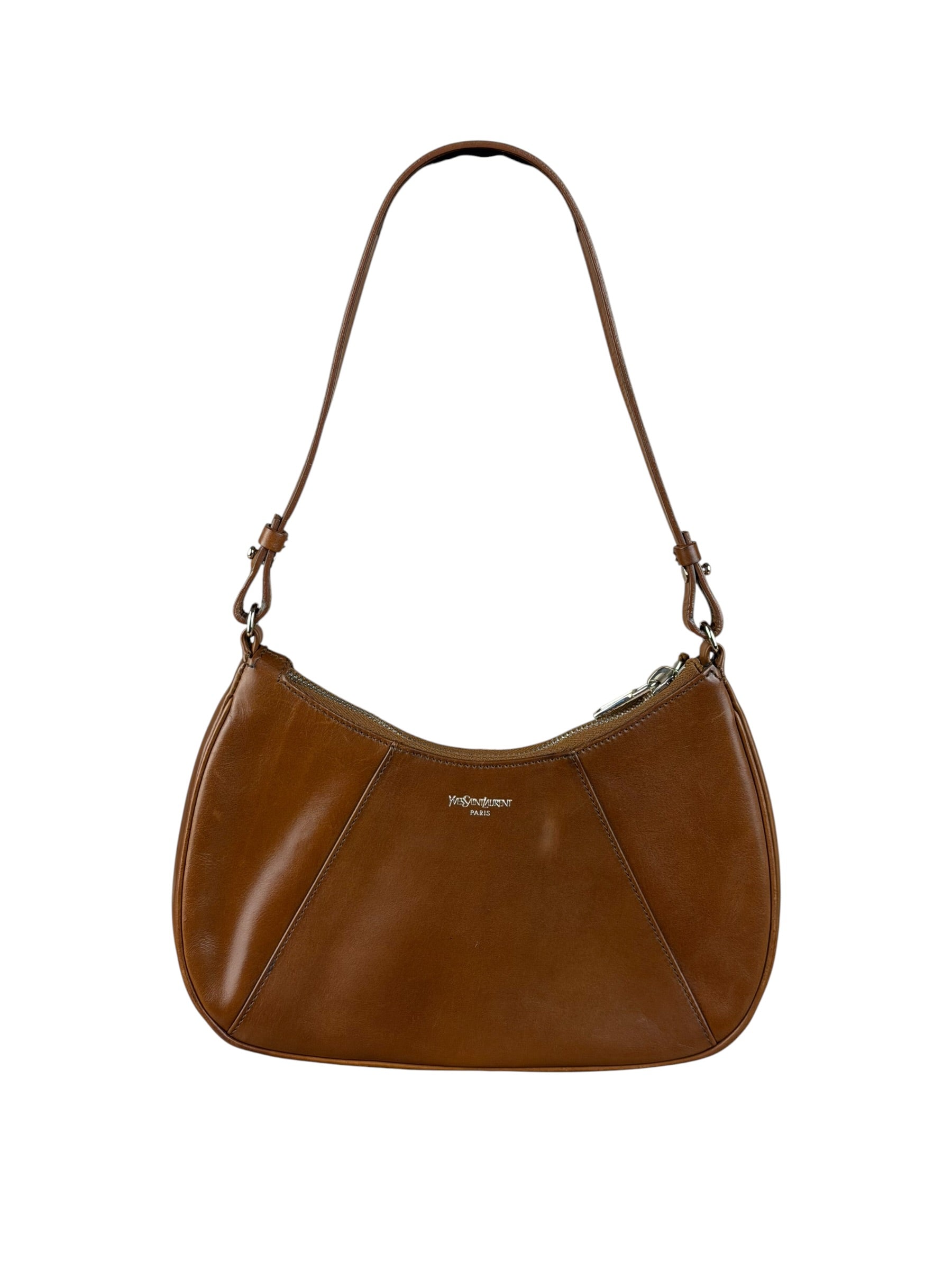 Saint Laurent Vintage Brown Leather Mini Shoulder Bag