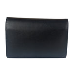 Fendi Black Leather F Envelope Wallet On Replacement Chain