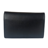 Fendi Black Leather F Envelope Wallet On Replacement Chain