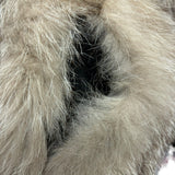 Vintage Accency Neutral-Toned Fox Fur Coat