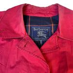 Burberry Vintage Red/Navy Check Mid Length Coat
