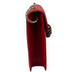 Bvlgari Red Calfskin Serpenti Forever Galuchat Crossbody Bag