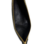 Balenciaga Black Lambskin Motocross Giant 12 Zip Around Flap Clutch