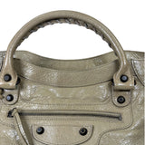 Balenciaga Olive Lambskin Velo Moto Two-Way Bag