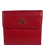 Chanel Vintage Red Caviar Compact Wallet 2010