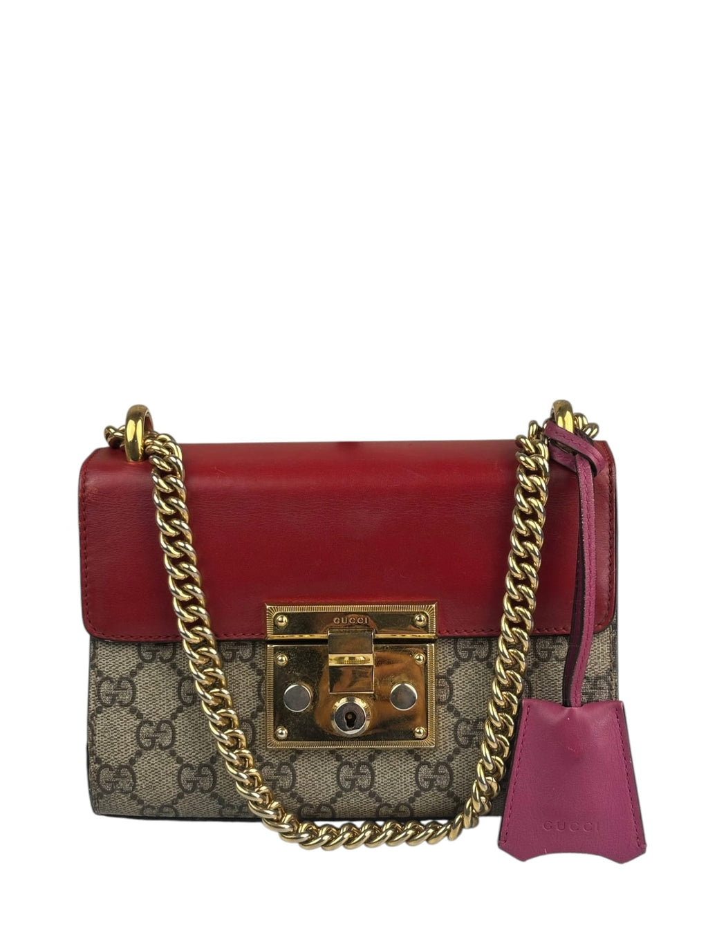 Gucci Colorblock Leather Padlock Small Shoulder Bag