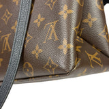Louis Vuitton Black Leather/ Monogram Marignan 2Way Bag