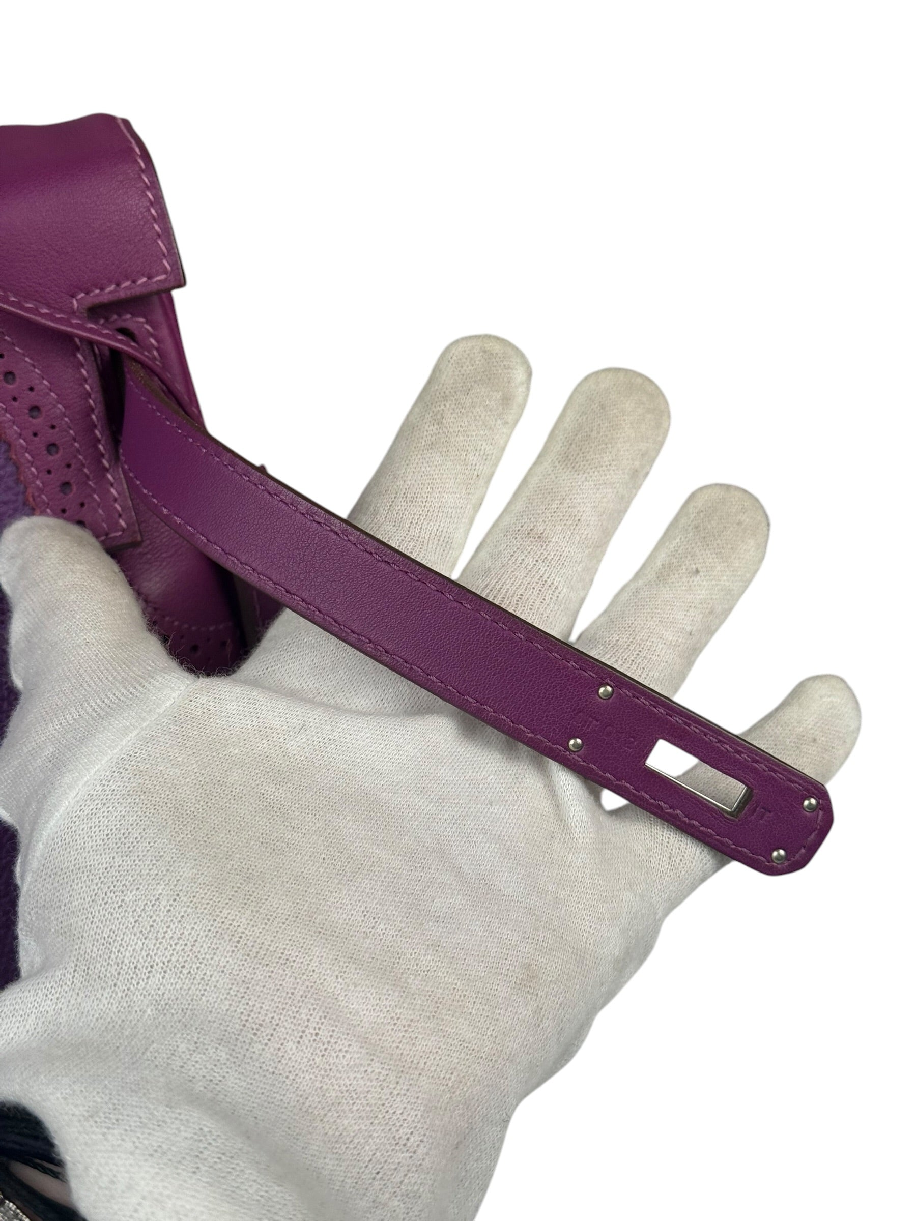 Hermes Kelly 35 Purple Ghillies Swift Togo Leather Handbag 2015