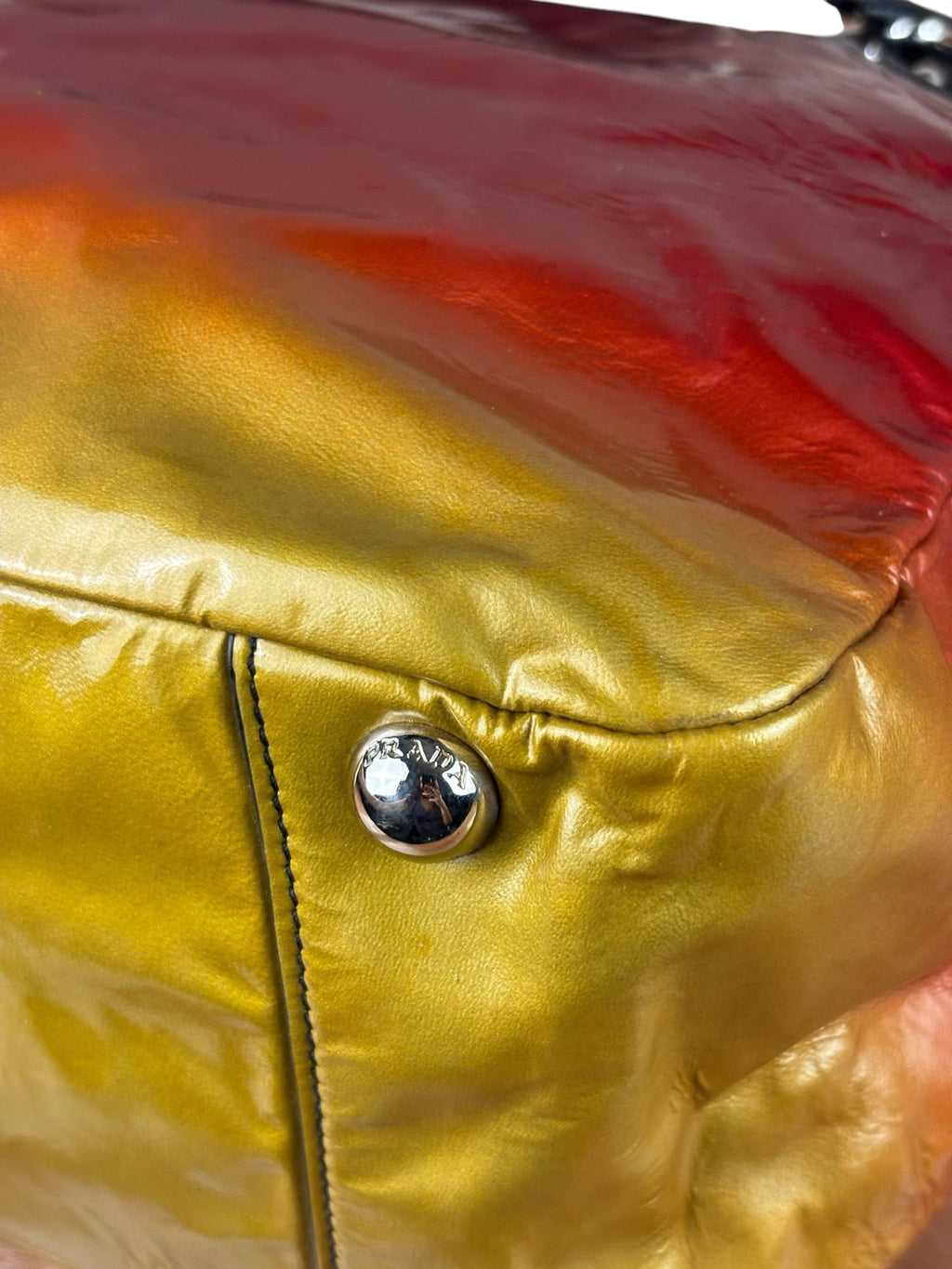 Prada Colorblock Patent Leather Vernice Sfumato Ombrè Handbag