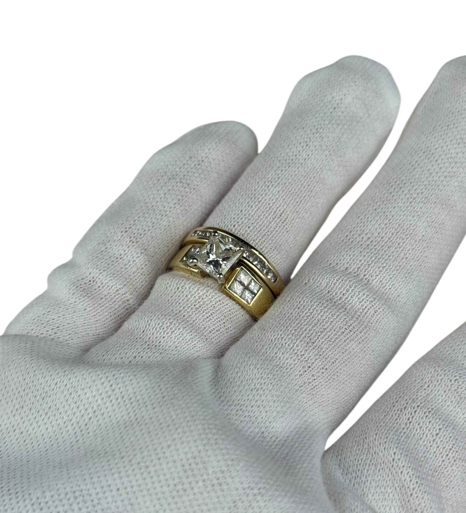 Vintage Natural Diamond Ring 14K & 18K Gold Size 7