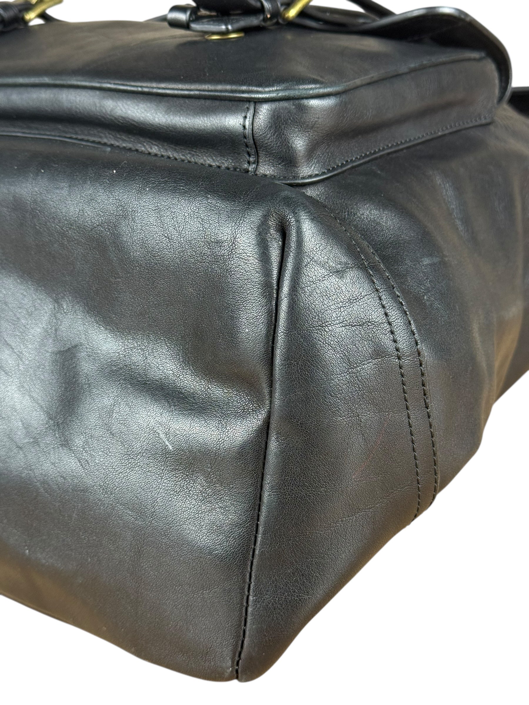 Coach black Leather Backpack