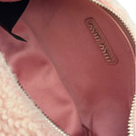 Miu Miu Pink Wool Teddy Two-Way Hobo Bag