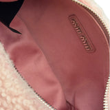 Miu Miu Pink Wool Teddy Two-Way Hobo Bag