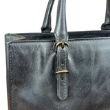 Balenciaga Black Leather papier A4 Tote Bag