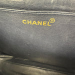 Chanel Black Quilted Caviar Kelly Top Handle Bag 90s