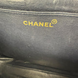 Chanel Black Quilted Caviar Kelly Top Handle Bag 90s