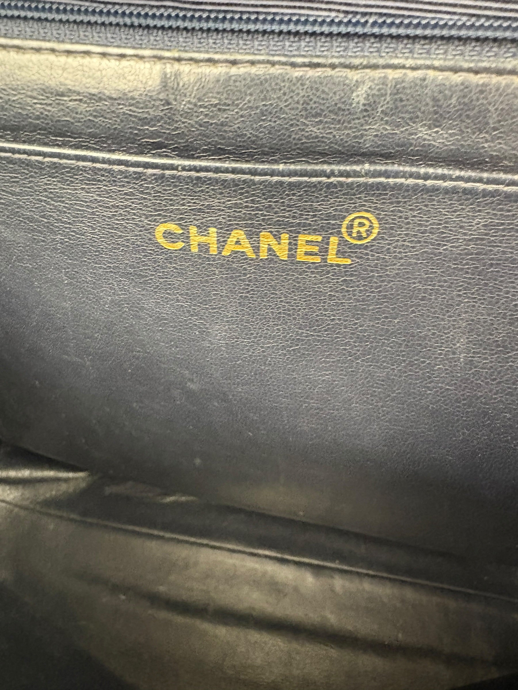 Chanel Black Quilted Caviar Kelly Top Handle Bag 90s