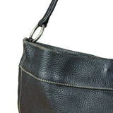 Prada Vintage Black Pebbled Leather Hobo Bag