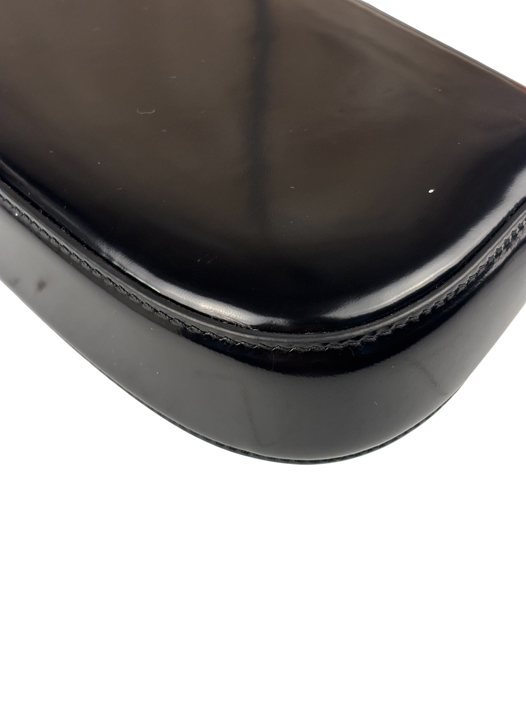 Gucci Black Leather Bamboo Night Small Clutch/Pochette