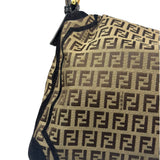 Fendi Black Trim Zucca Mamma Baguette