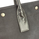Yves Saint Laurent Black Rive Gauche Canvas Tote
