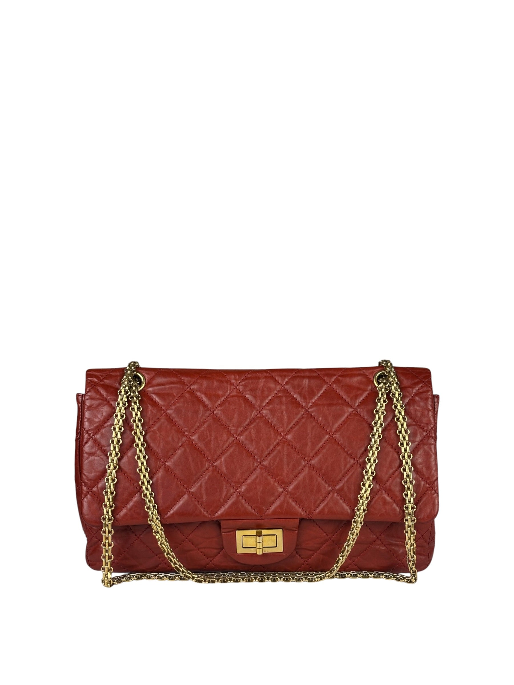 Chanel Red Quilted Leather 2.55 Reissue Double Flap Bag 2010