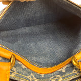Louis Vuitton Denim Leather Trim Monogram Flat Tote Bag