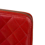Chanel Red Quilted Leather Long Organizer Wallet 2010