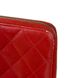 Chanel Red Quilted Leather Long Organizer Wallet 2010