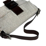 Fendi Leather-Trimmed Beaded Baguette Light Pink