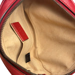 Gucci Red Leather Marmont Matelasse Waist Belt Bag